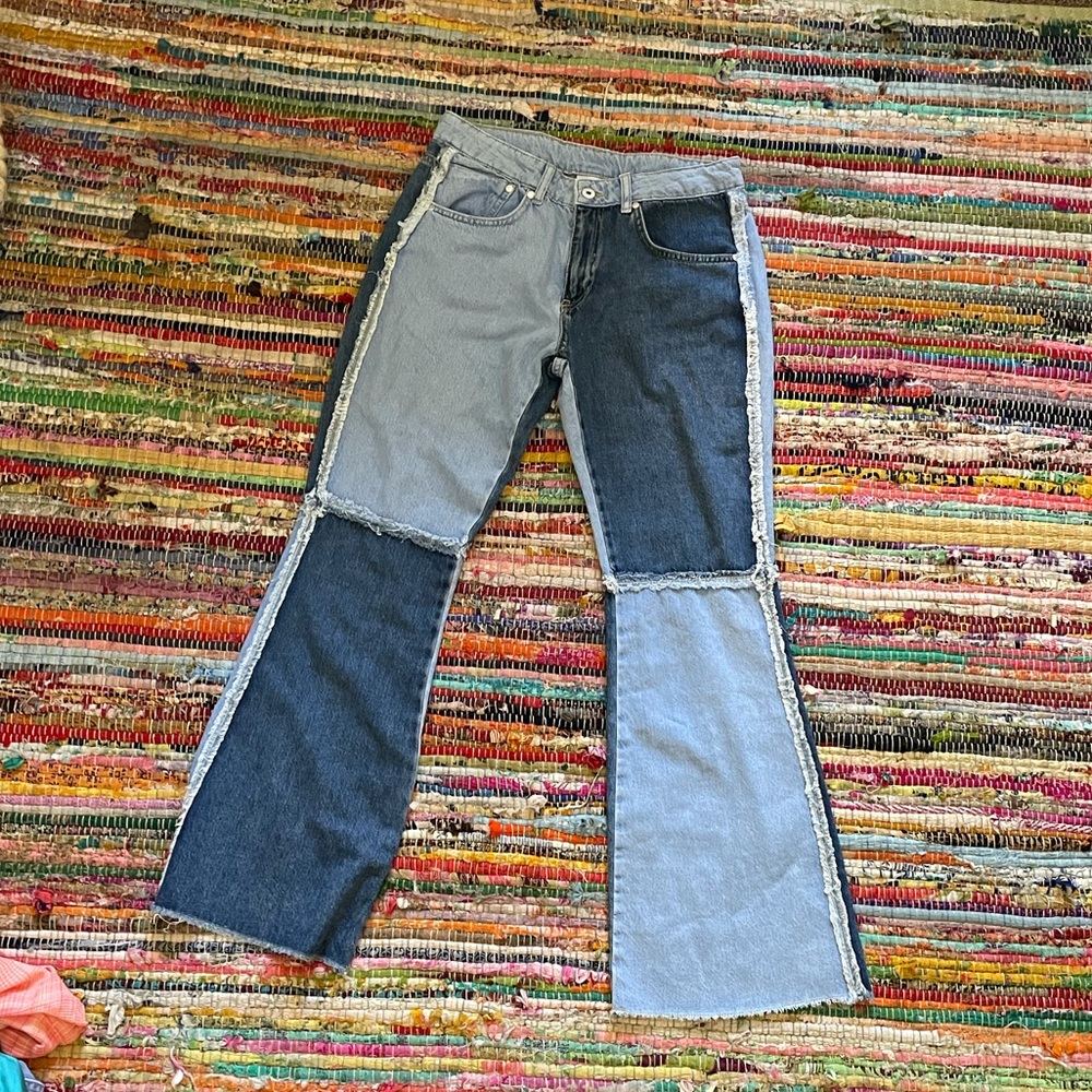 NWOT Ragged Patchwork Jeans